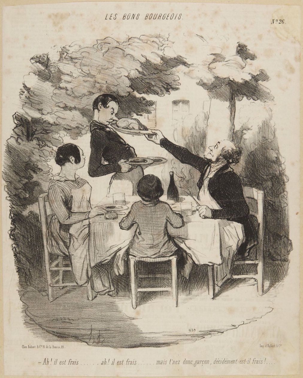 ¡Ah! Qué fresco..., número 26 de la serie «Les Bons Bourgeois» de Le Charivari de Honoré Daumier