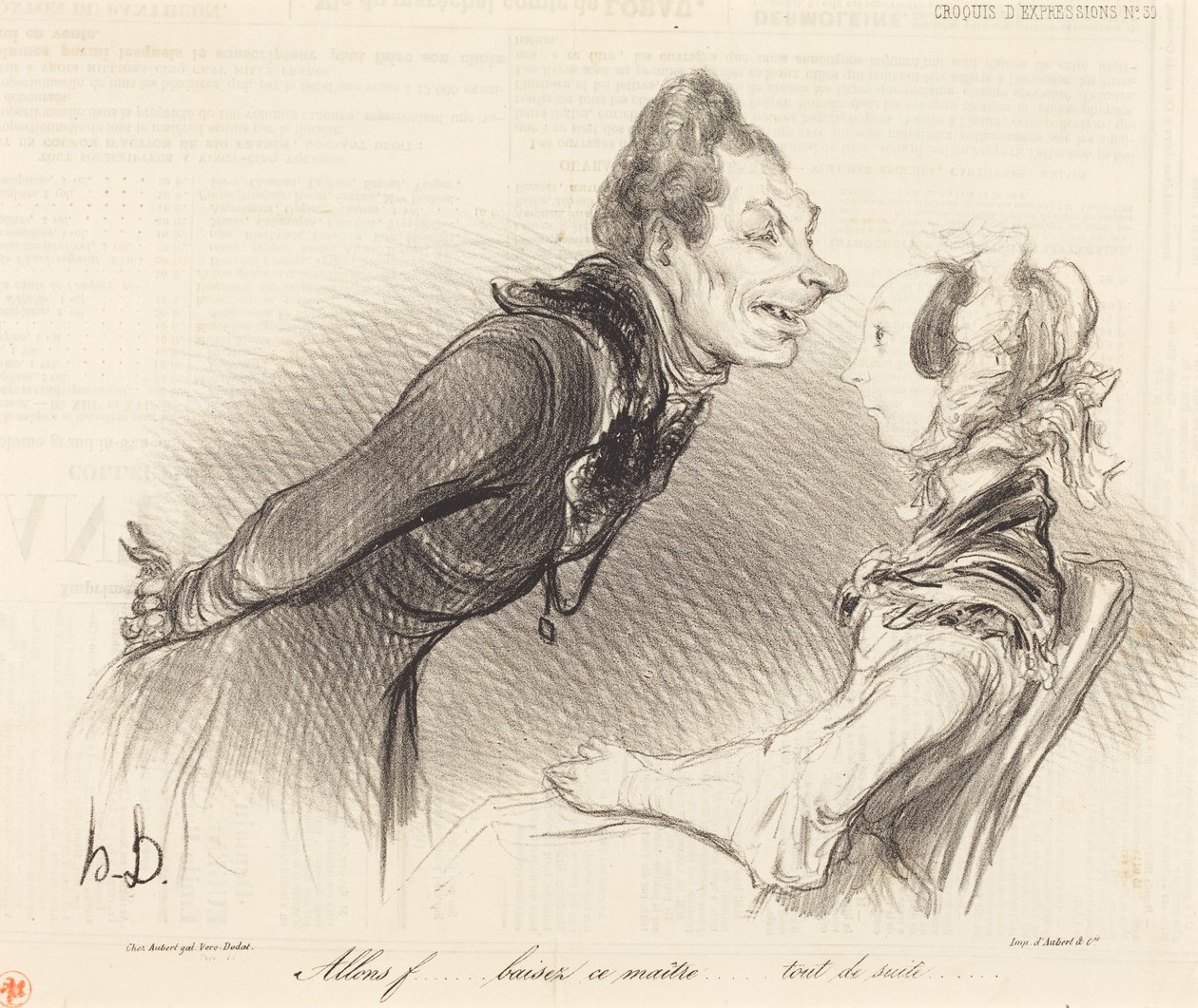 Vamos... besad a este maestro... enseguida... de Honoré Daumier
