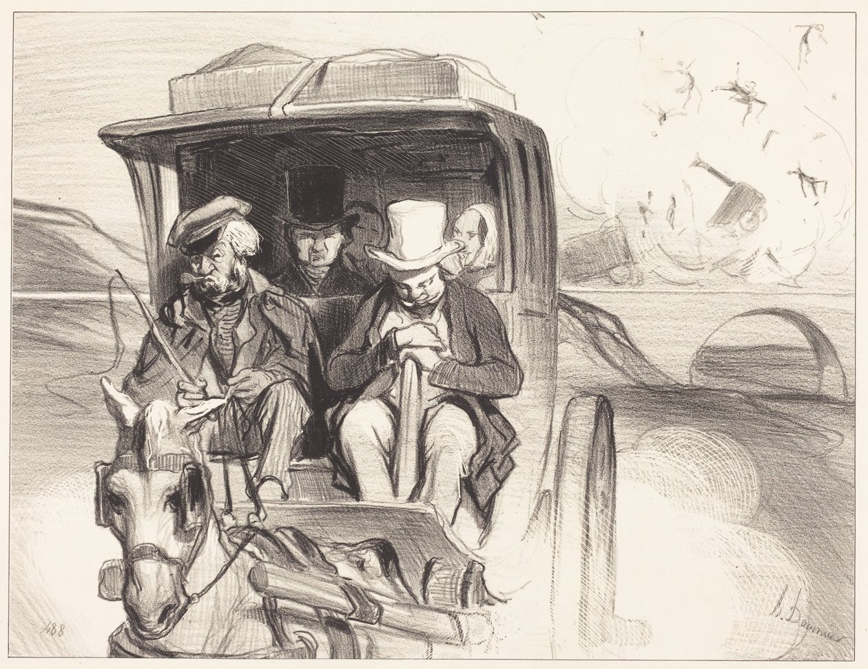 Vamos ... maldita sea, cochero ... de Honoré Daumier