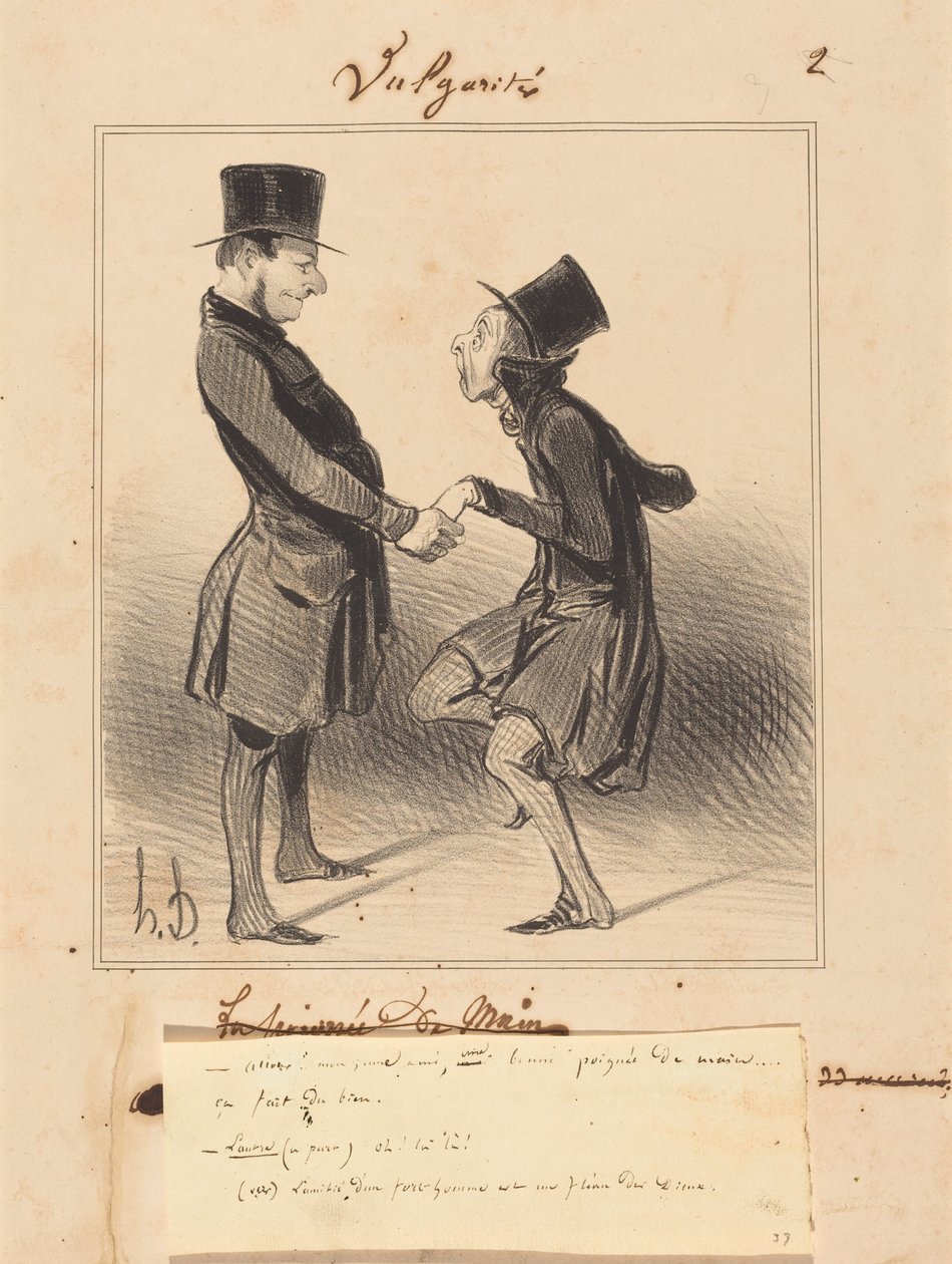 ¡Vamos! Mi joven amigo, un buen apretón de manos... de Honoré Daumier