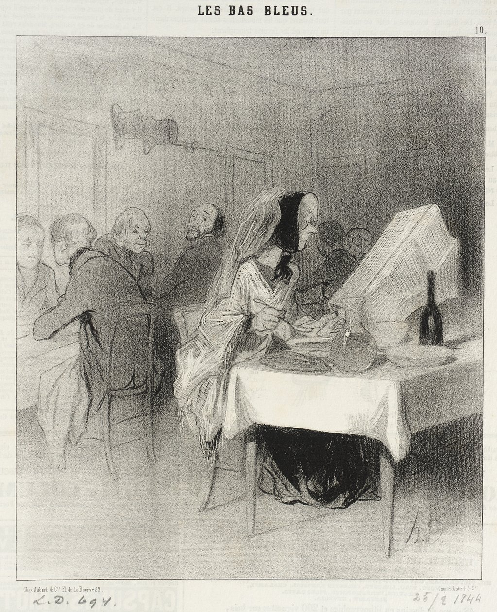 ¡Venga ya!... Todavía no han publicado la reseña de mi novela... de Honoré Daumier