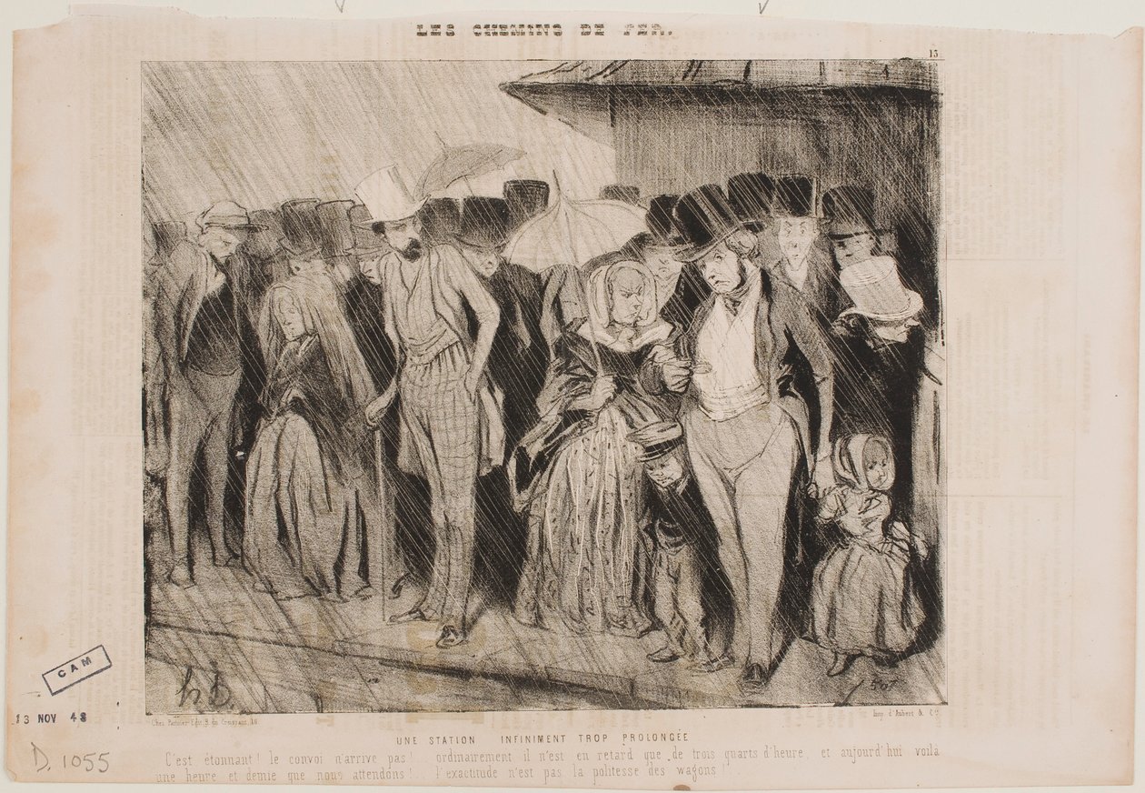 Una espera interminable en la estación de Honoré Daumier