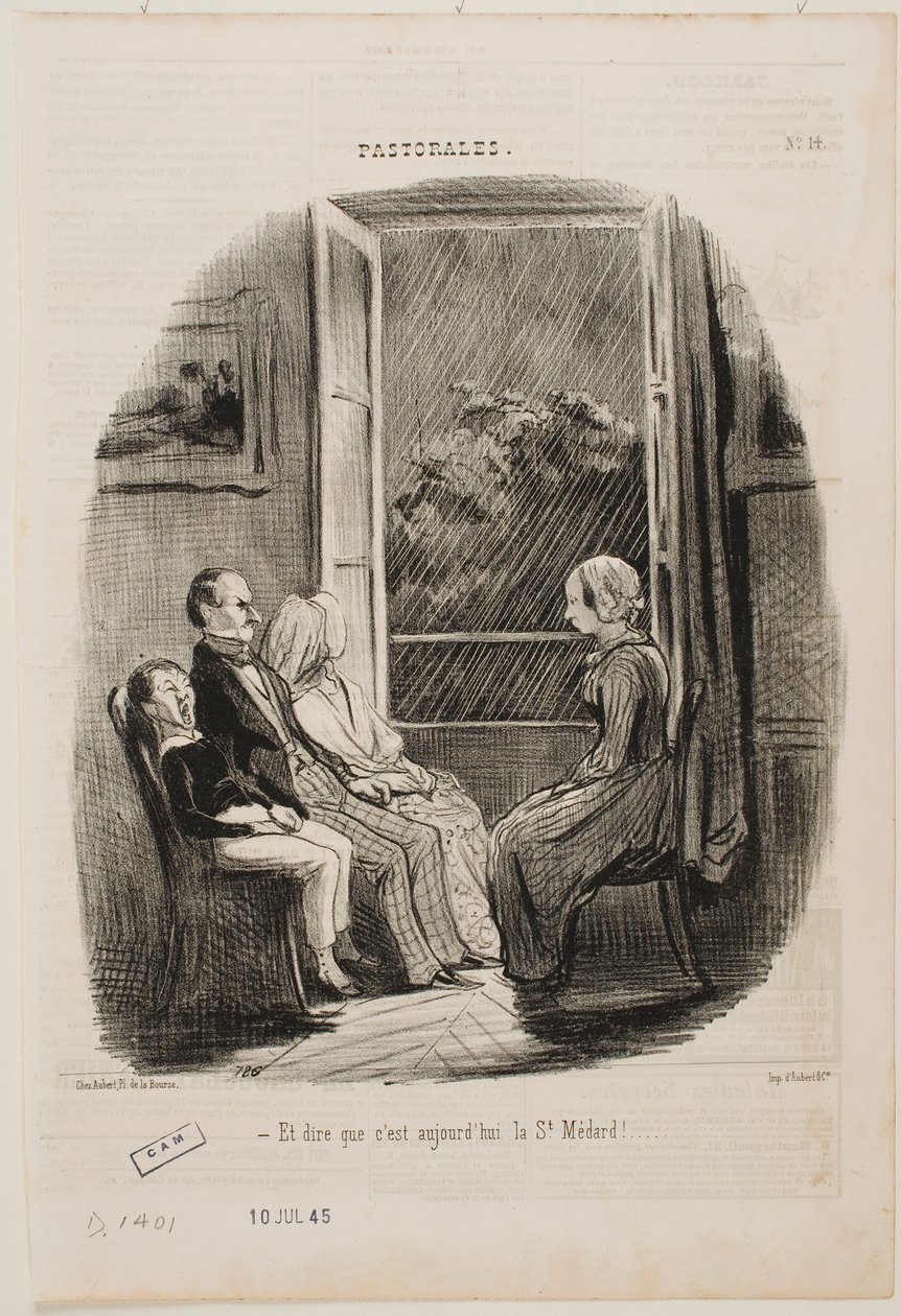 ¡Y pensar que hoy es el día de San Médard! de Honoré Daumier