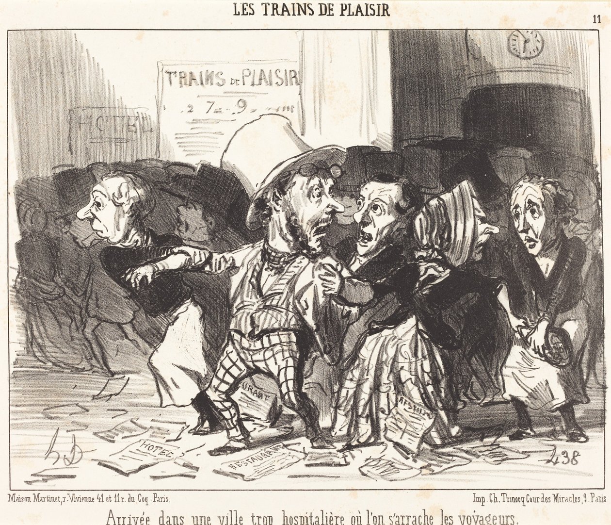 Llegada a una ciudad demasiado acogedora... de Honoré Daumier