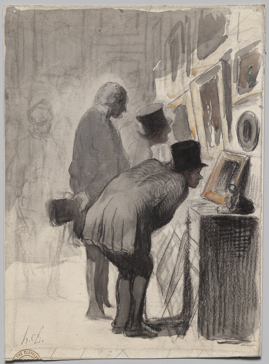 Amantes del arte de Honoré Daumier