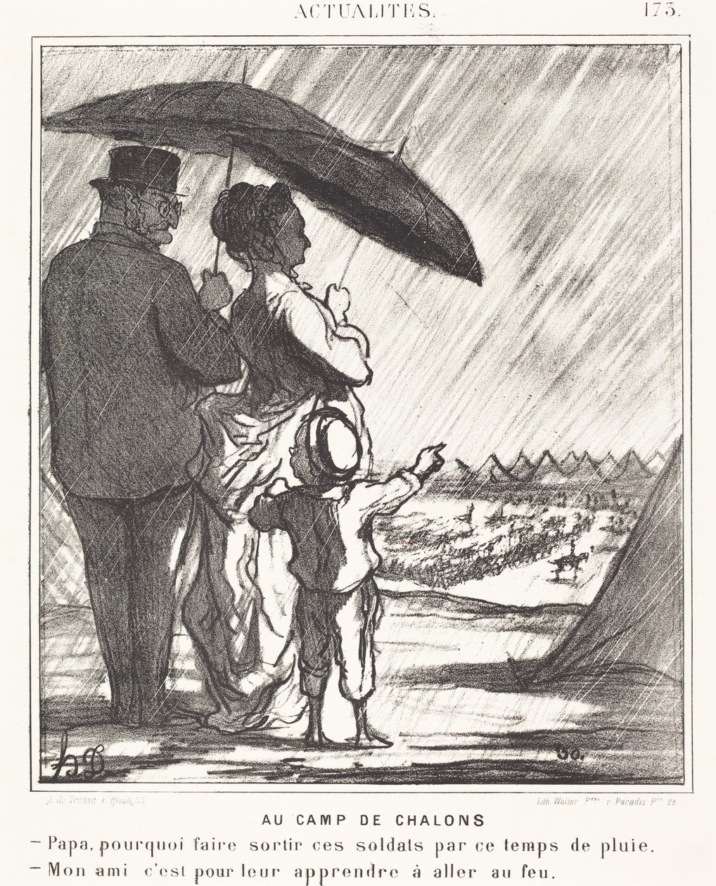 En el campamento de Chalons de Honoré Daumier