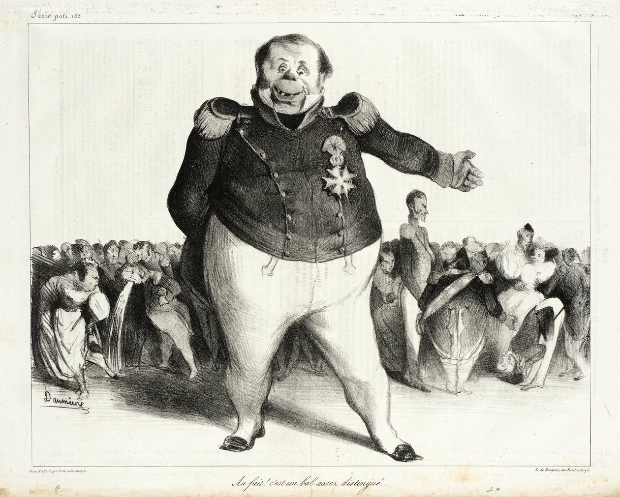 ¡En efecto! ¡Es un baile bastante distinguido! de Honoré Daumier
