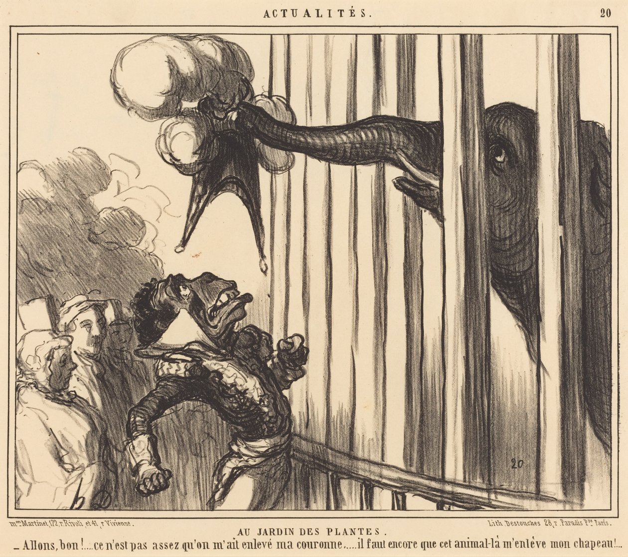 En el Jardín de las Plantas de Honoré Daumier
