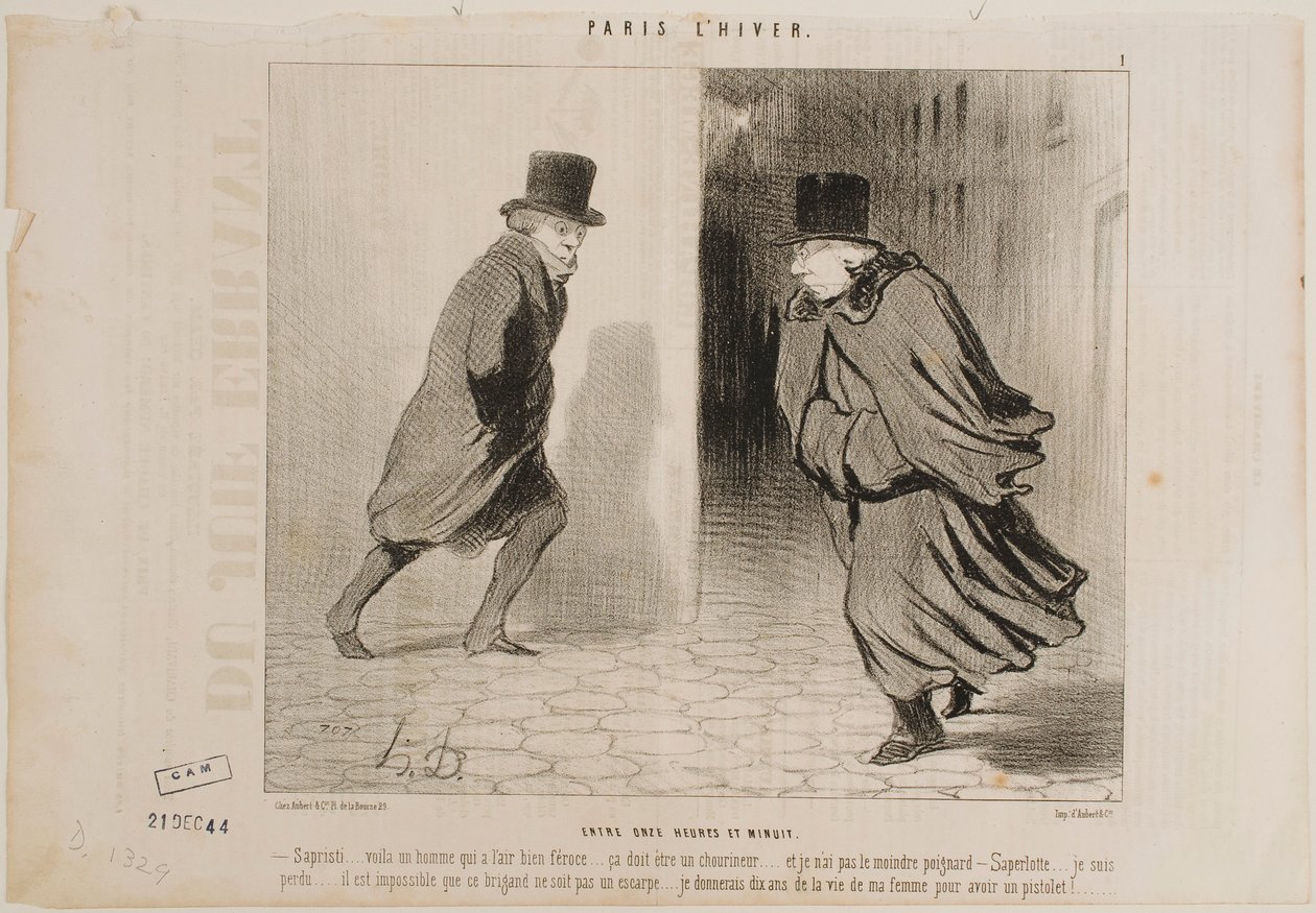 Entre las 11 y medianoche de Honoré Daumier