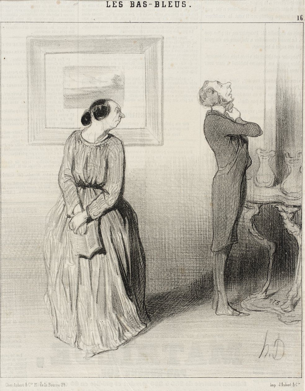 Cariño... ¡venga, ven a arreglarme la roseta!... de Honoré Daumier