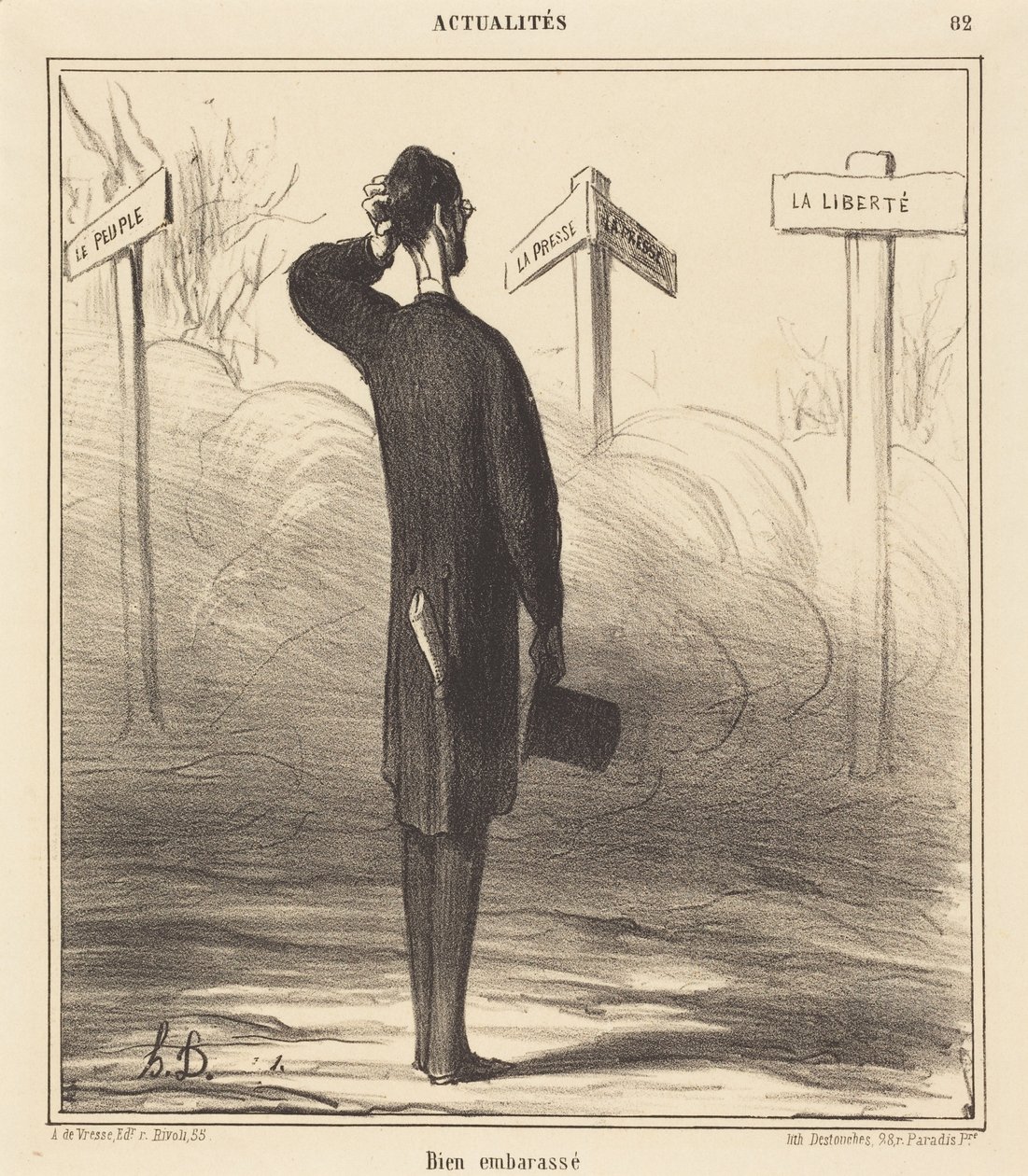 Muy avergonzado de Honoré Daumier
