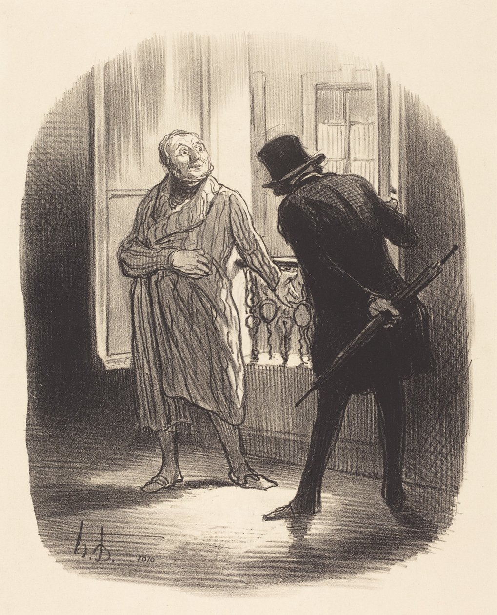 Este alojamiento es un poco caro, para la Place Royale... de Honoré Daumier