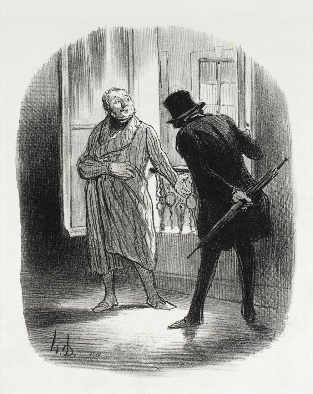 Este alojamiento es un poco caro para la Plaza Real... de Honoré Daumier