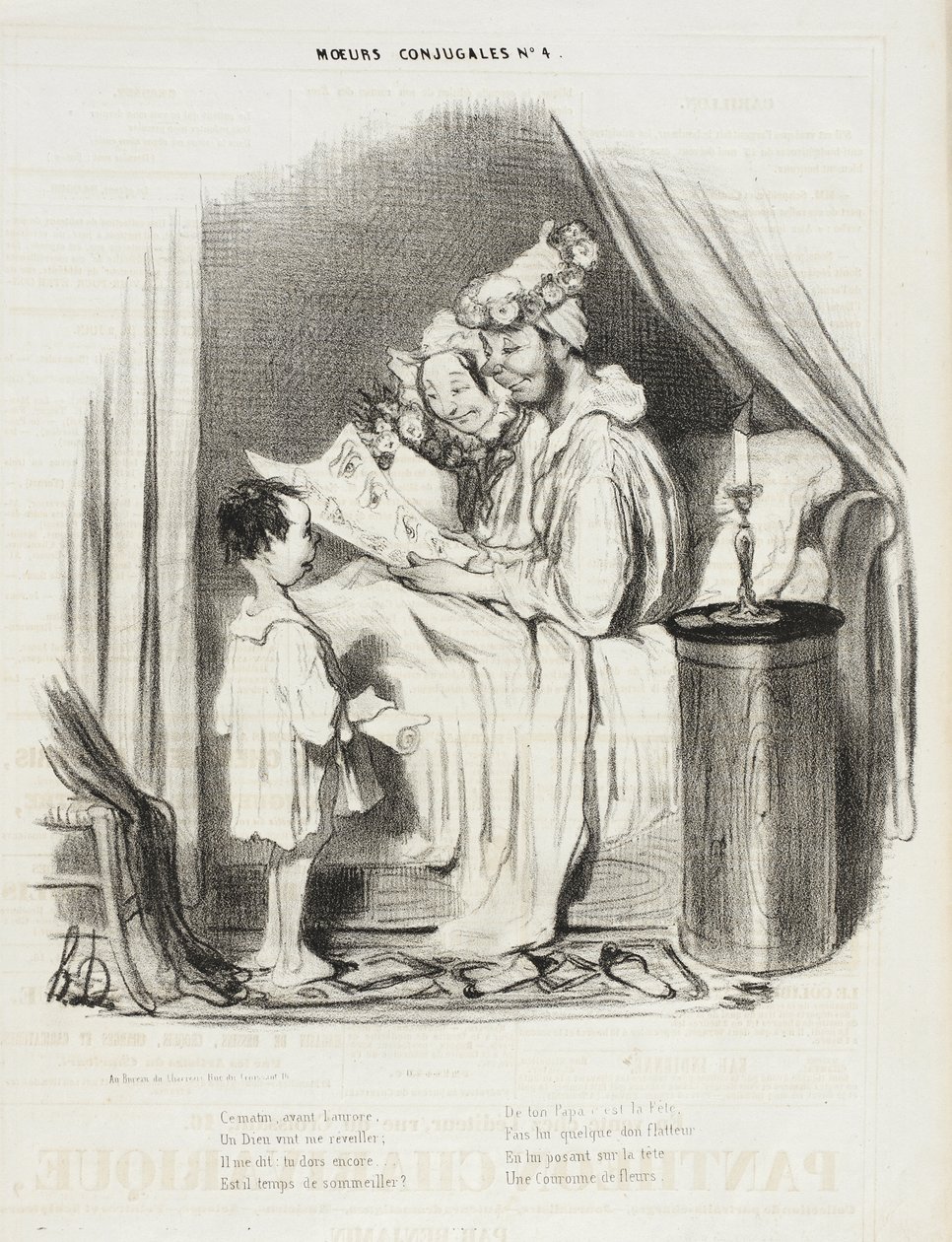 Esta mañana, antes del alba, un Dios vino a despertarme... de Honoré Daumier