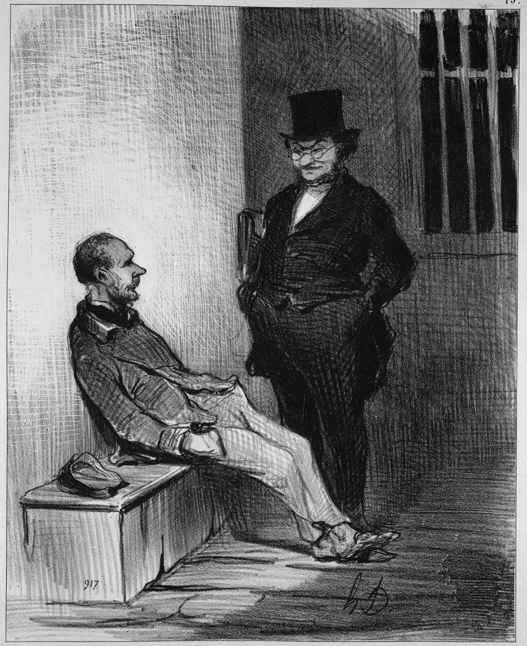 Lo que me fastidia es que se me acusa de doce robos!... Son doce... tanto mejor... alegaré monomanía!... de Honoré Daumier