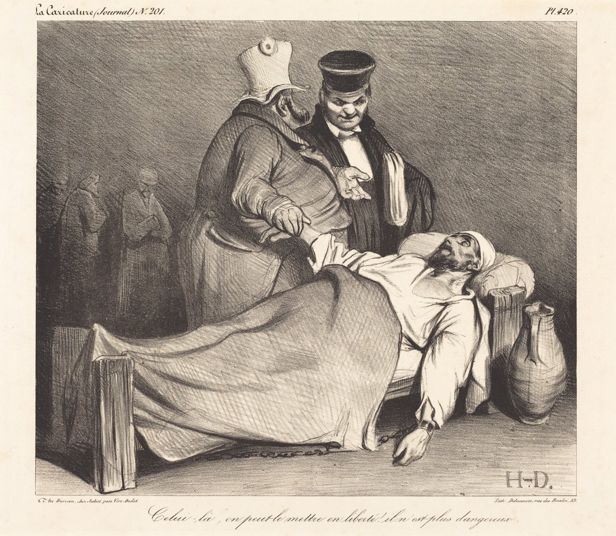 ¡A este lo podemos dejar en libertad! ¡Ya no es peligroso! de Honoré Daumier