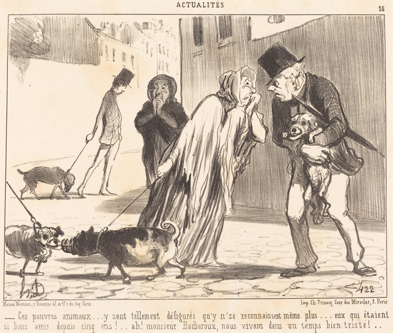 Pobres animales... ya no se reconocen... de Honoré Daumier