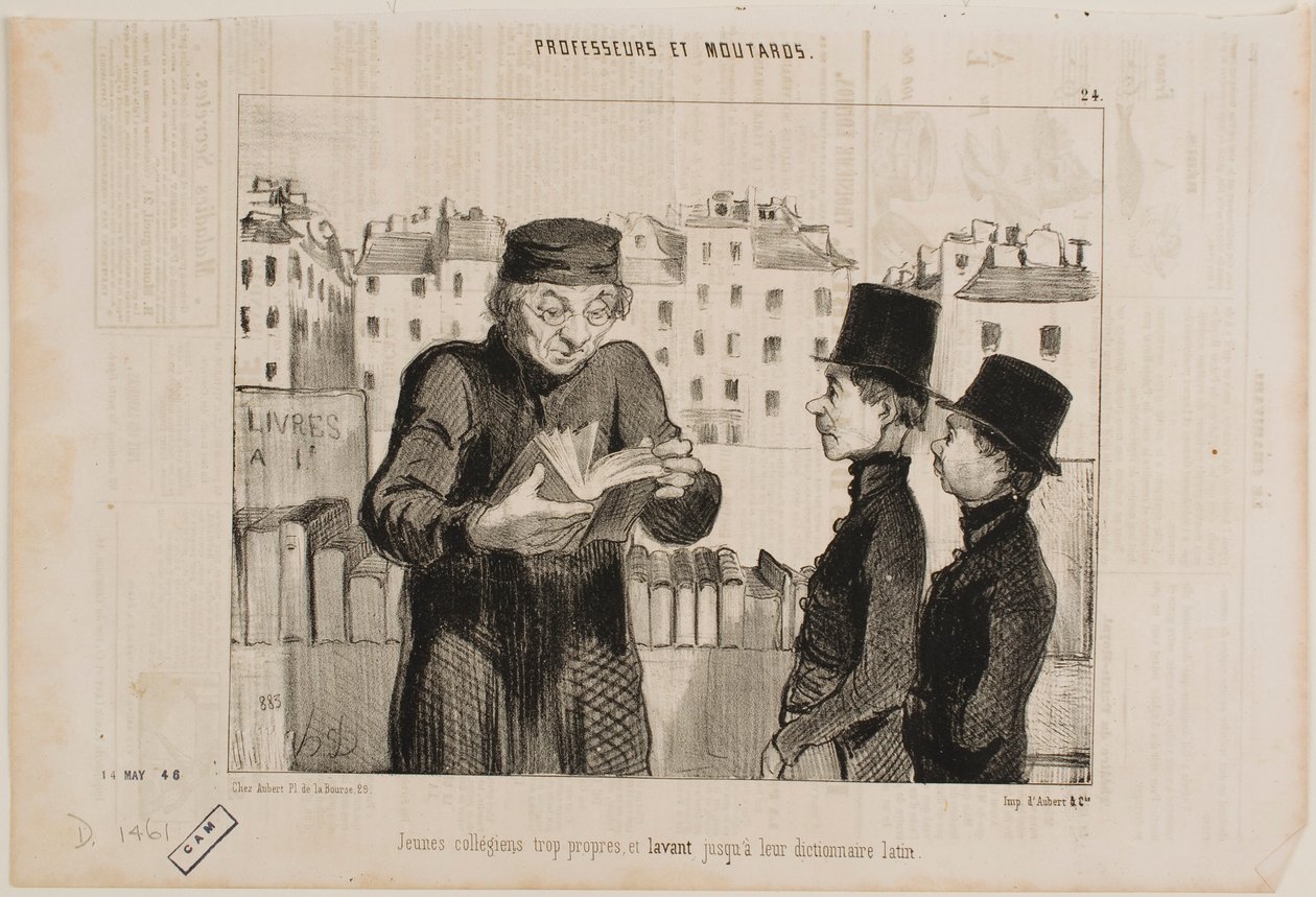 Jóvenes estudiantes de secundaria limpios de Honoré Daumier