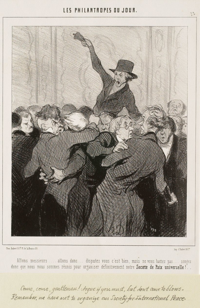 Vamos, señores... Discutan, está bien de Honoré Daumier