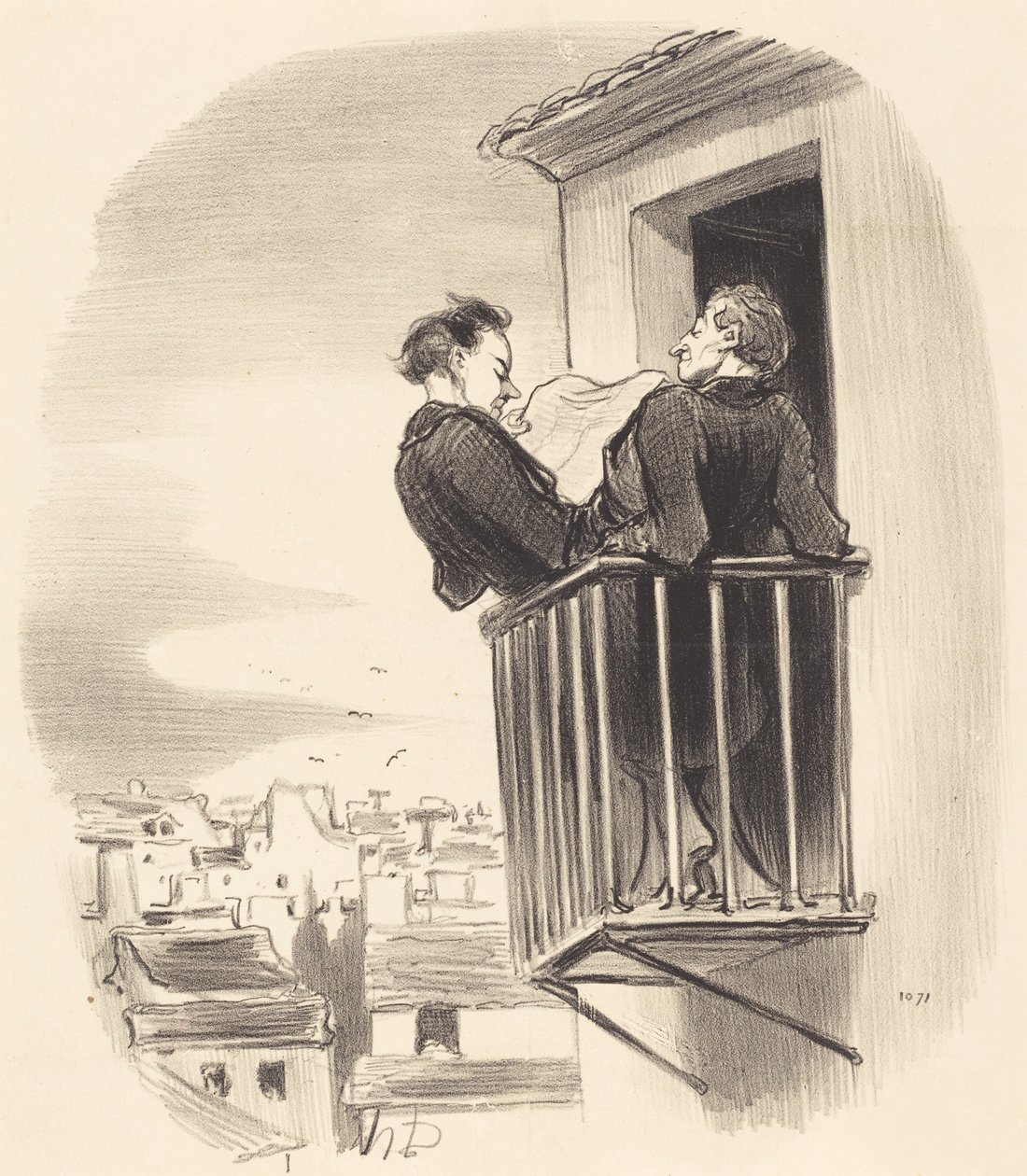 Cómo se entiende el balcón español en París de Honoré Daumier