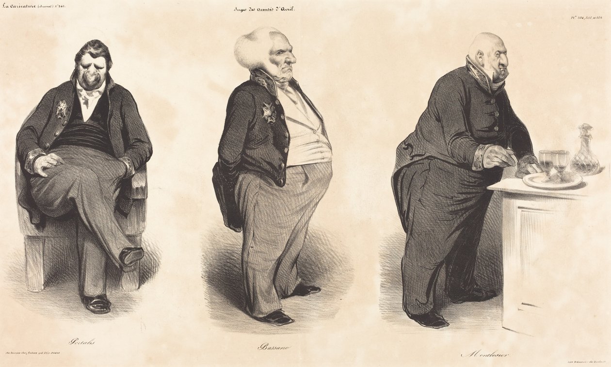 Conde de Portalis - Duque de Bassano - Conde de Montlosier de Honoré Daumier