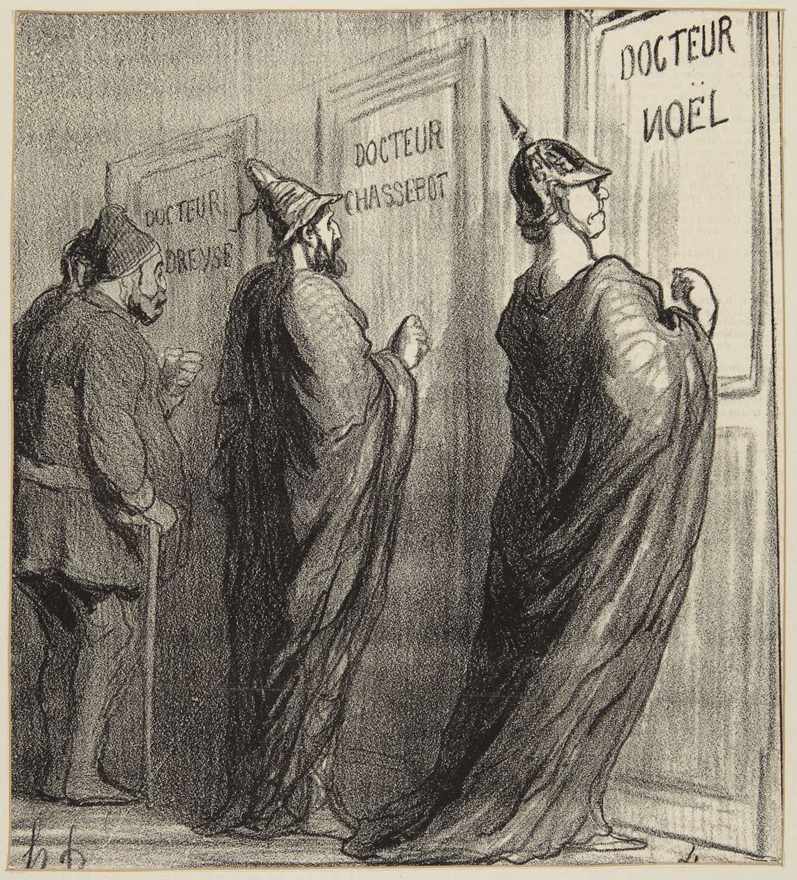 «Consultas no gratuitas» de Honoré Daumier