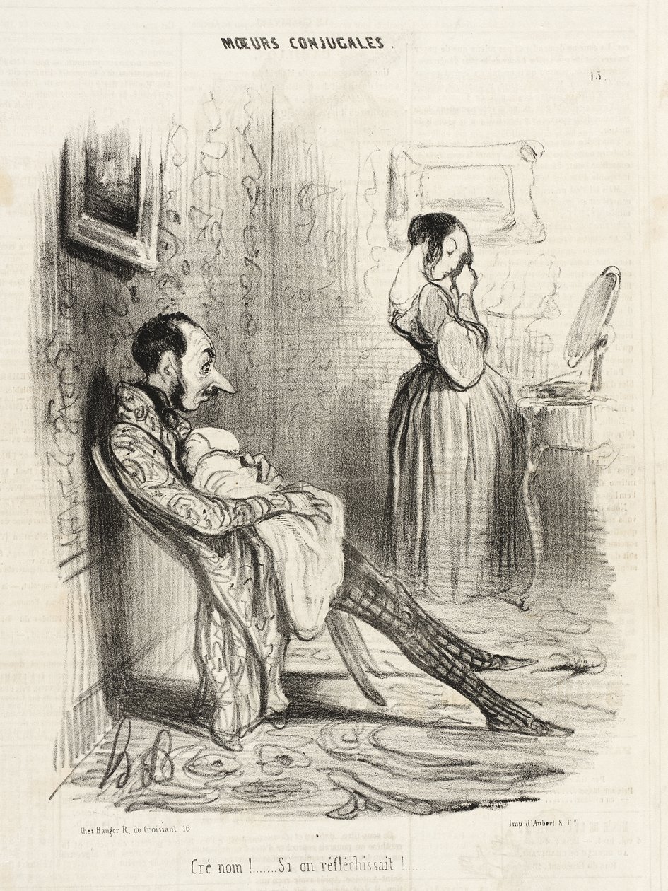 ¡Maldita sea!... ¡Si reflexionáramos!... de Honoré Daumier