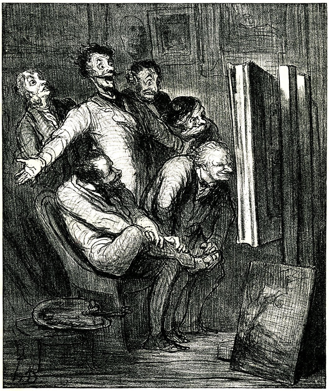 Críticos ante un cuadro de Honore Daumier