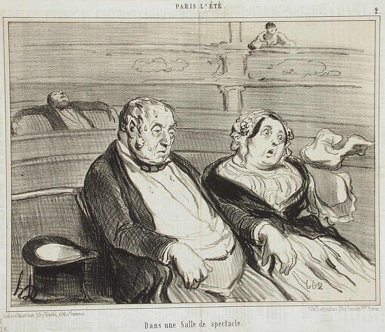 En una sala de espectáculos de Honoré Daumier