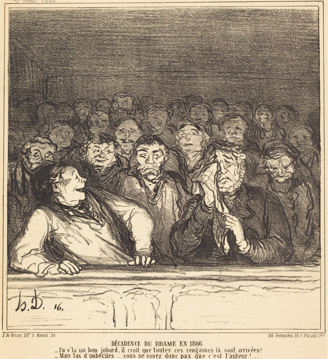 Decadencia del drama en 1866 de Honoré Daumier