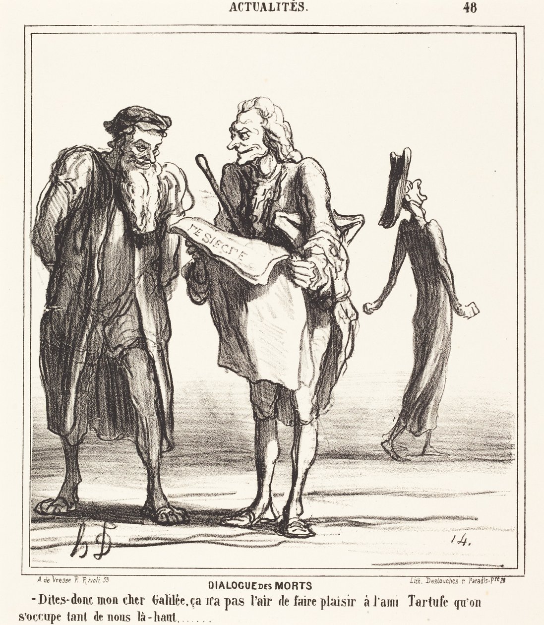 Diálogo de los muertos de Honoré Daumier
