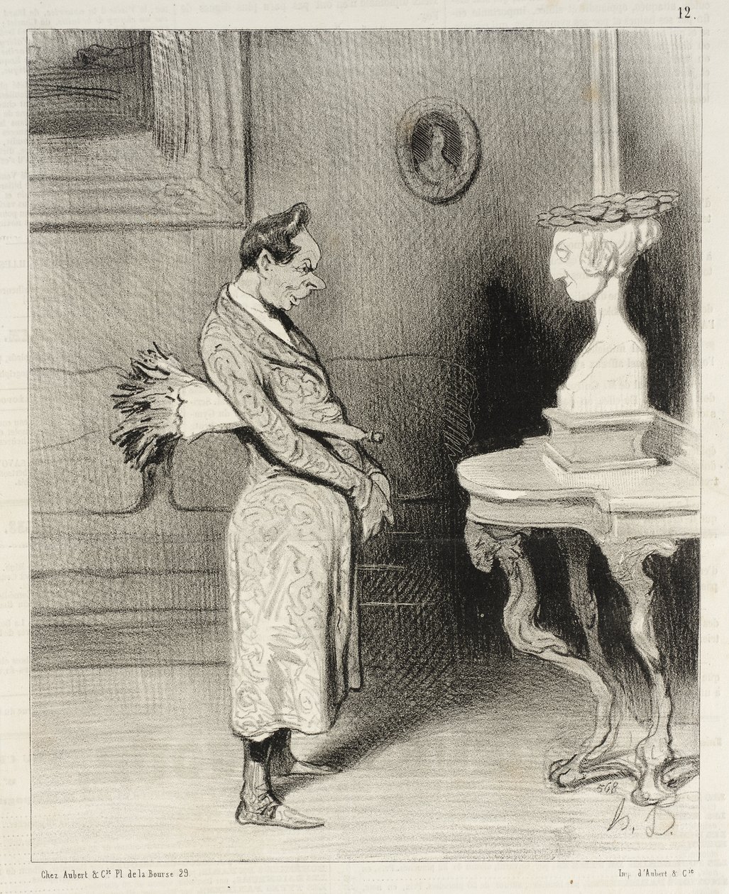 Decir que Arsinoé no estaba contenta de ser retratada... de Honoré Daumier