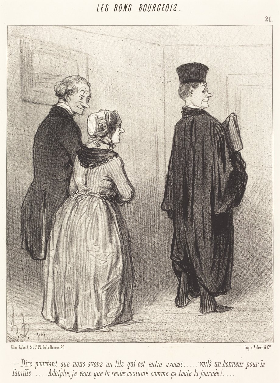 Decir... que tenemos un hijo que es... abogado... de Honoré Daumier