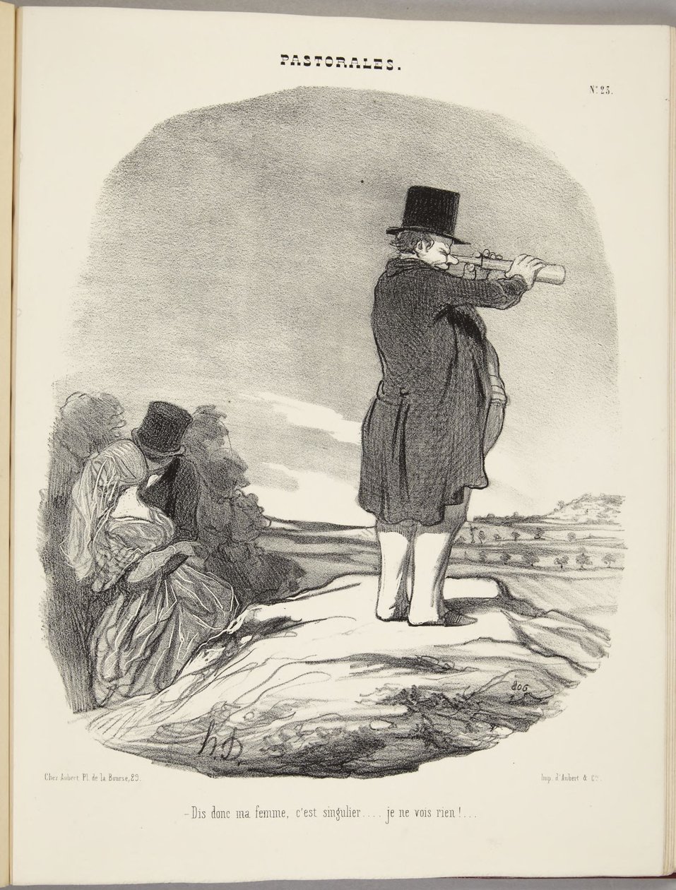 Oye, mujer, qué raro... ¡No veo nada!... de Honoré Daumier