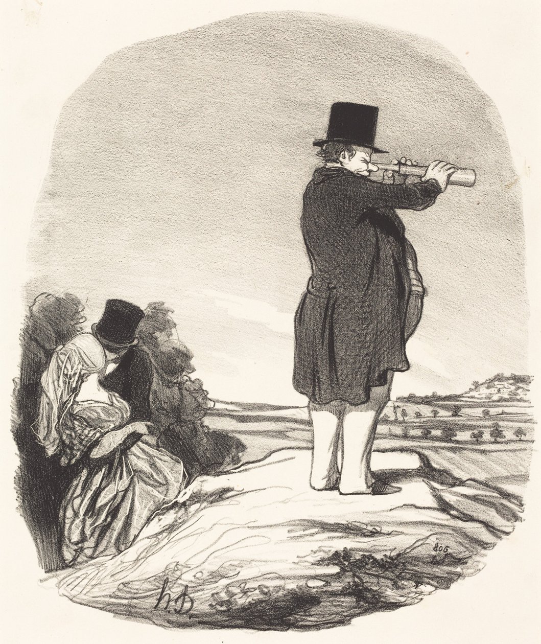 Oye, mujer... ¡no veo nada! de Honoré Daumier