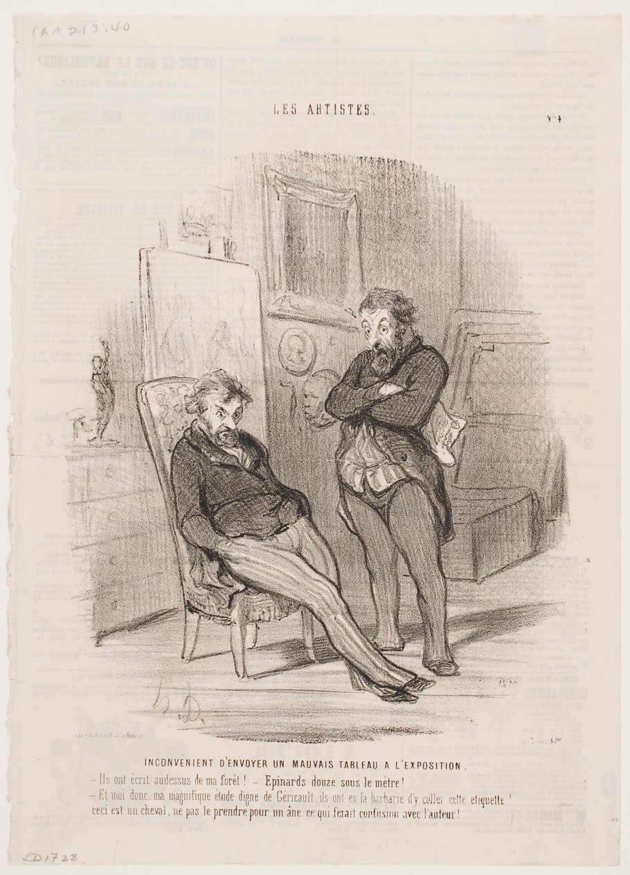 Desventaja de enviar un mal cuadro a la exposición de Honoré Daumier