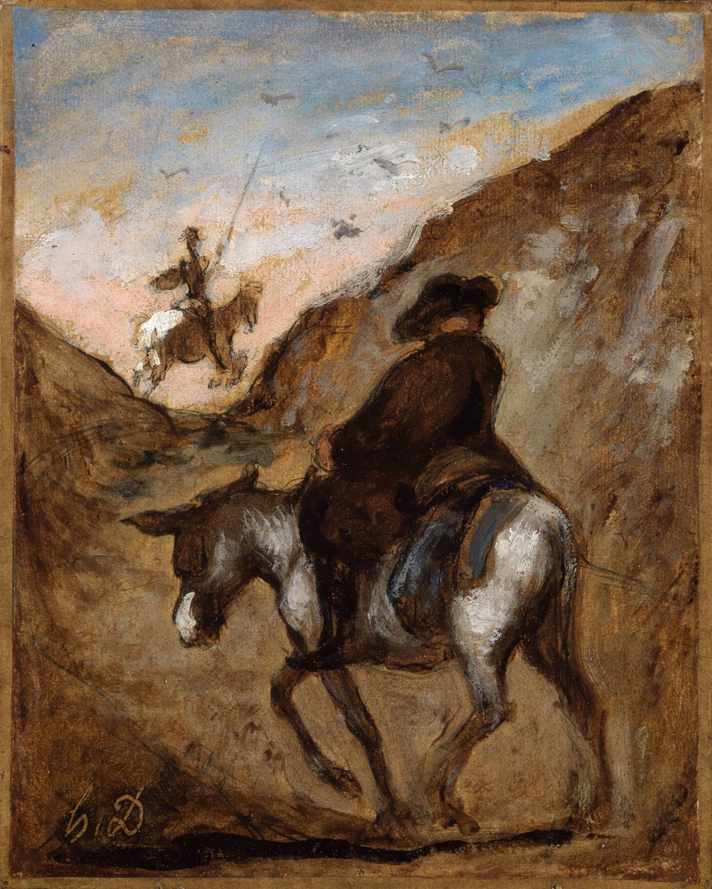 Don Quijote y Sancho Panza de Honoré Daumier