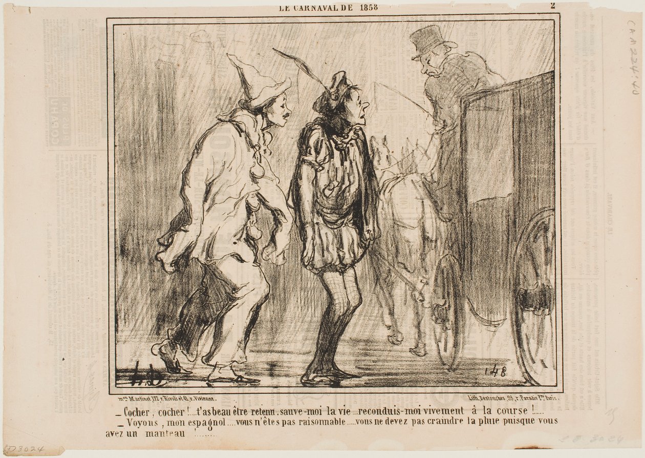 Cochero, cochero, no puedes rechazarme de Honoré Daumier