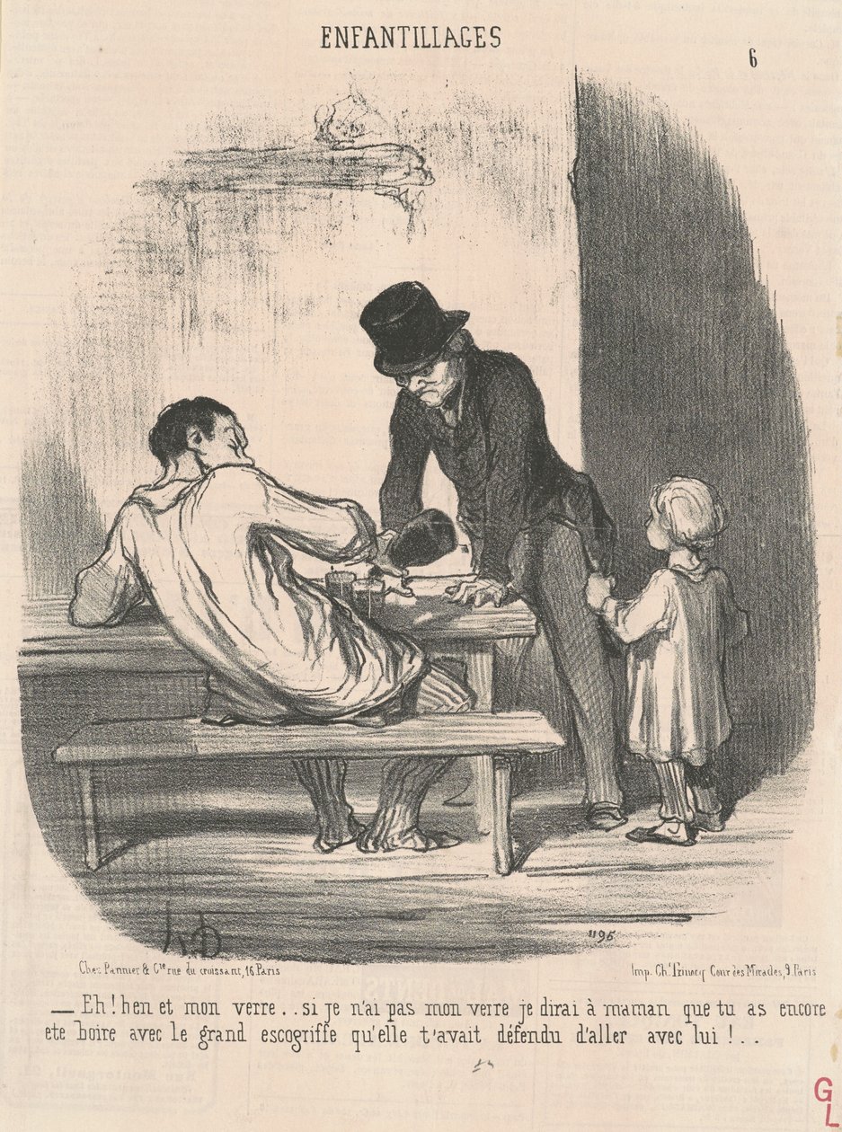 ¡Eh! Bueno y mi vaso ... si no tengo ... de Honoré Daumier