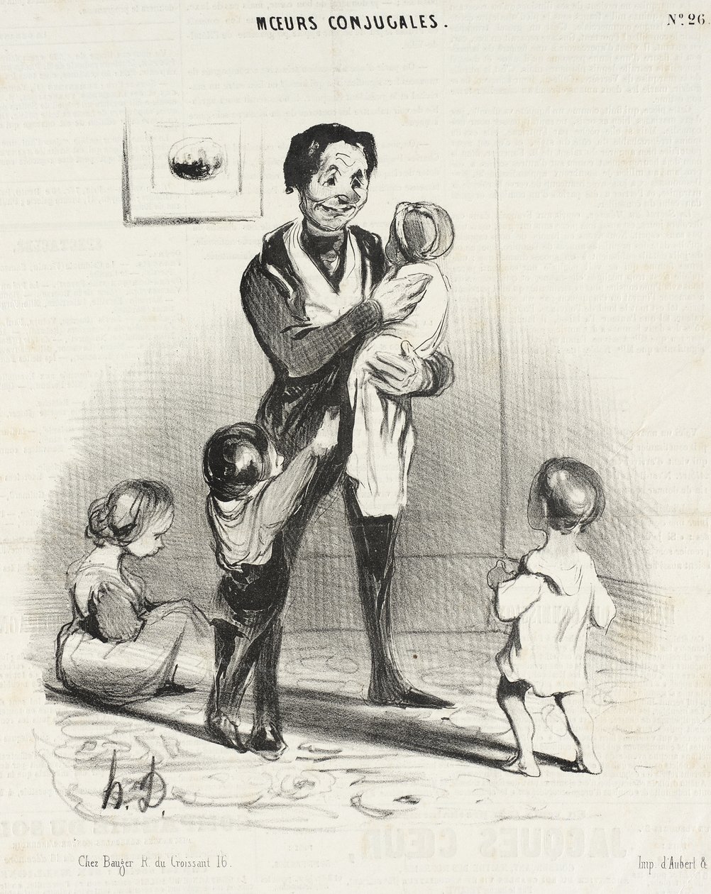 ¡Eh, eh! Pequeño granuja, ya verás... de Honoré Daumier