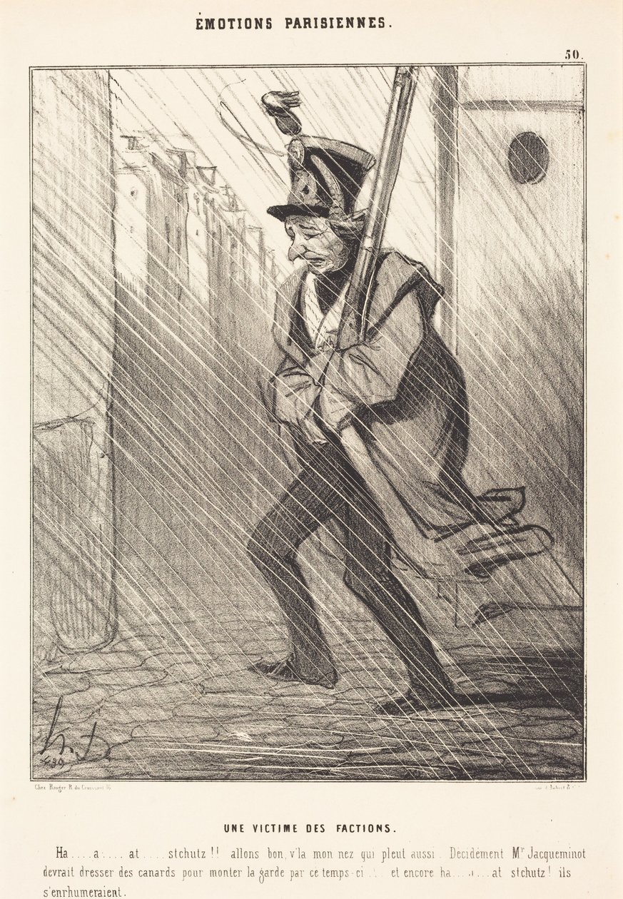 Emociones parisinas: una víctima de las facciones de Honoré Daumier