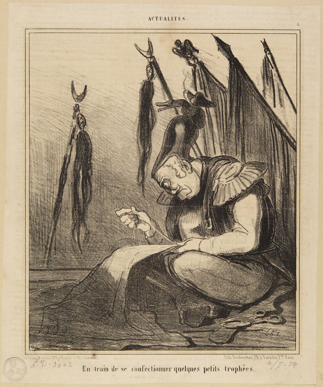«Le está haciendo unos trofeos». de Honoré Daumier