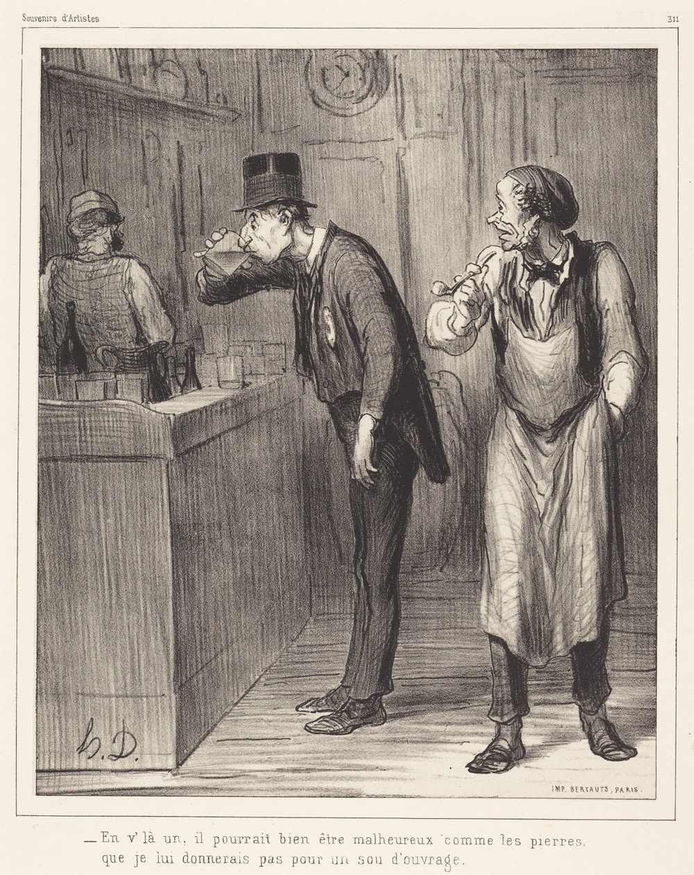 Ahí va uno, puede que sea infeliz... de Honoré Daumier