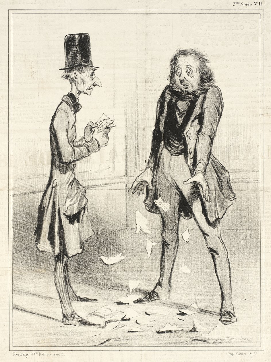 Otra vez mis acreedores, siempre... de Honoré Daumier
