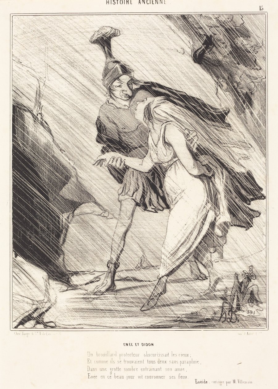 Eneas y Dido de Honoré Daumier