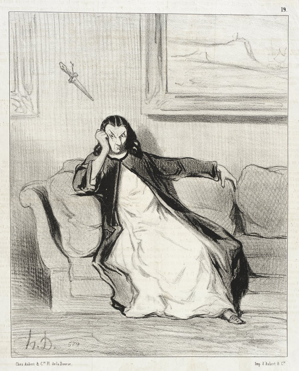 ¡Infierno y condenación!... ¡Abucheada... Abucheada!!... Abucheada! de Honoré Daumier