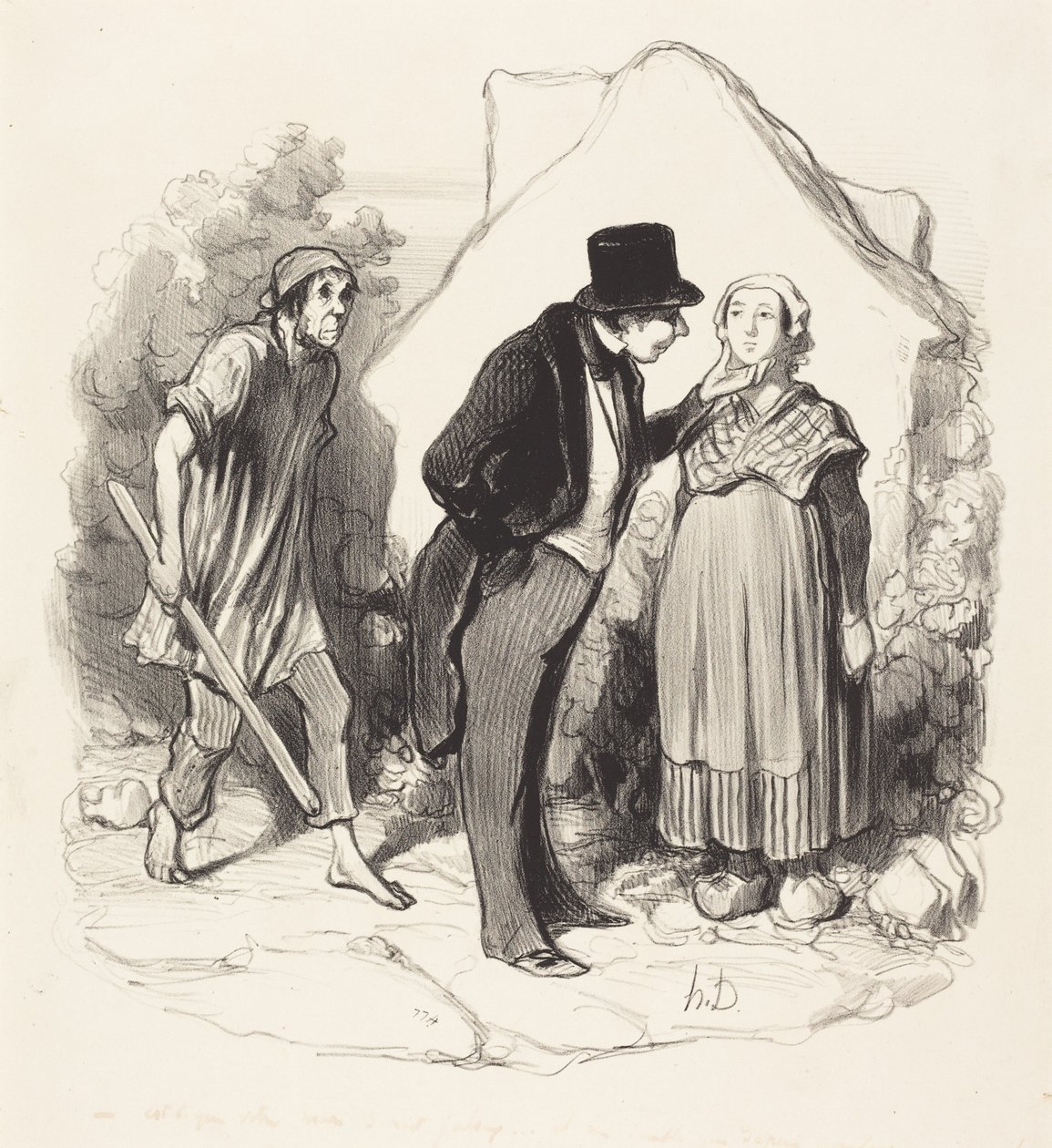¿Sería celoso su marido...? de Honoré Daumier