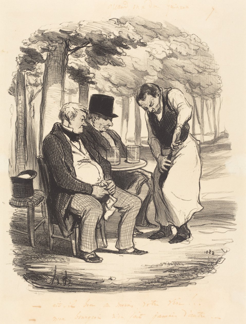 ¿Está bueno, al menos, vuestro vino!... de Honoré Daumier
