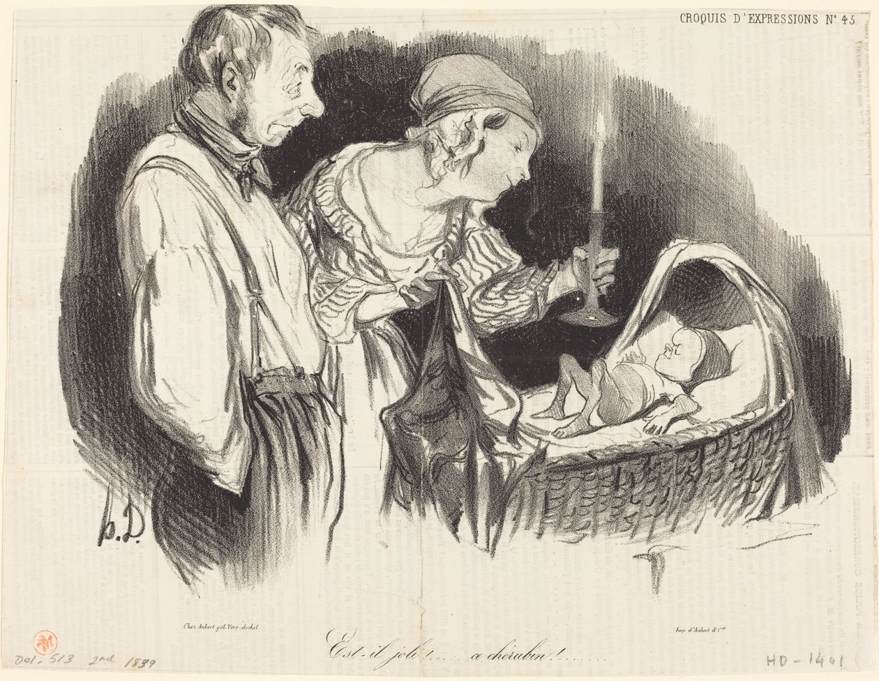 ¡Qué guapo es!... ¡ese angelito!... de Honoré Daumier