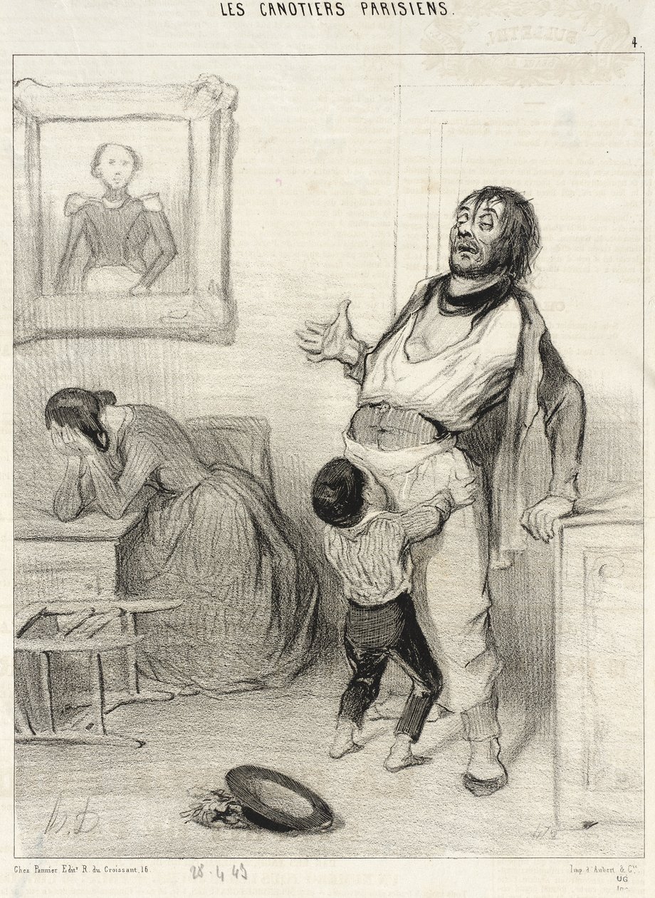 ¿Está permitido volver de Bercy en un estado así... de Honoré Daumier